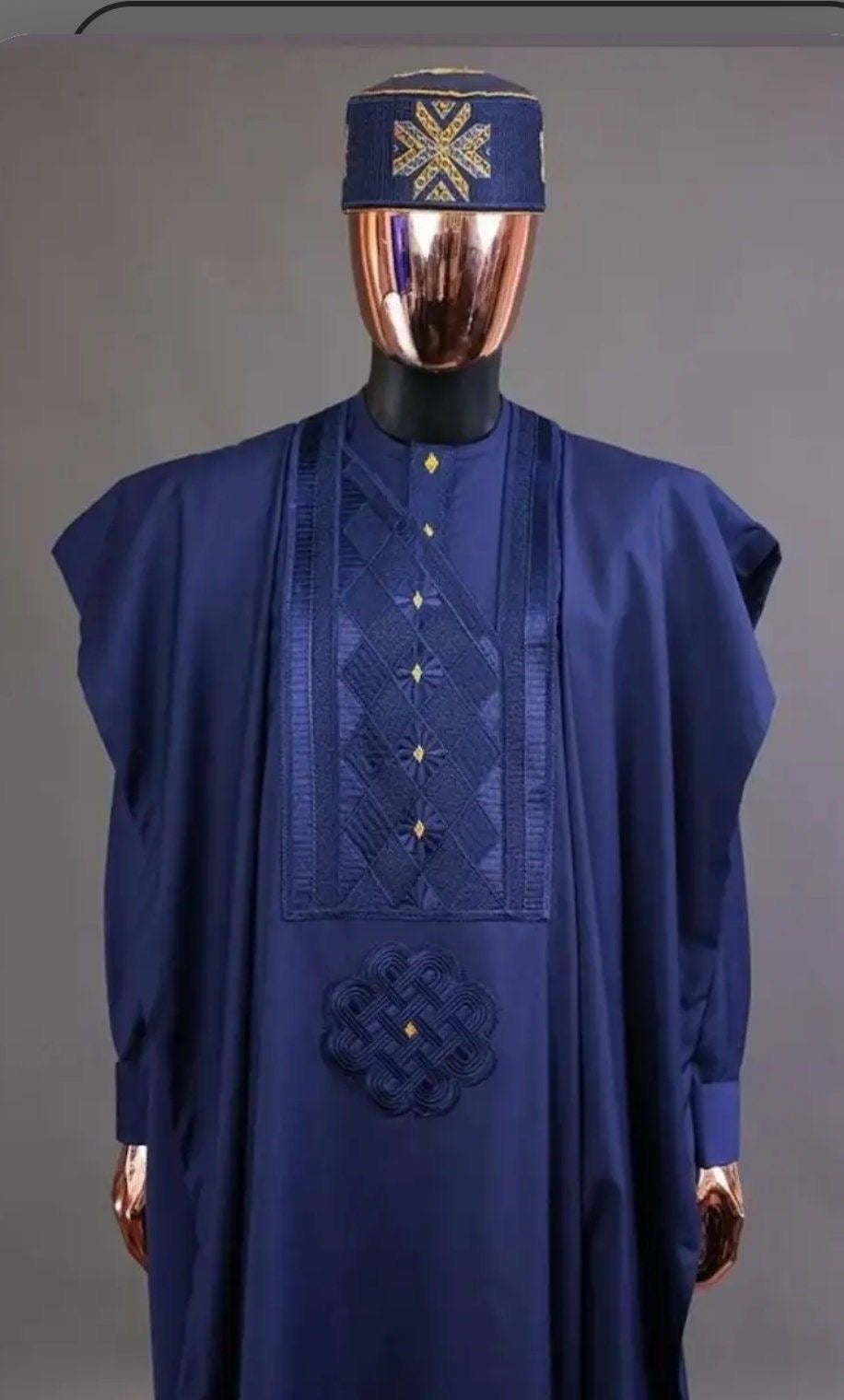 Ensemble trois pièces: boubou ,Pentalon ,chemise,chapeau