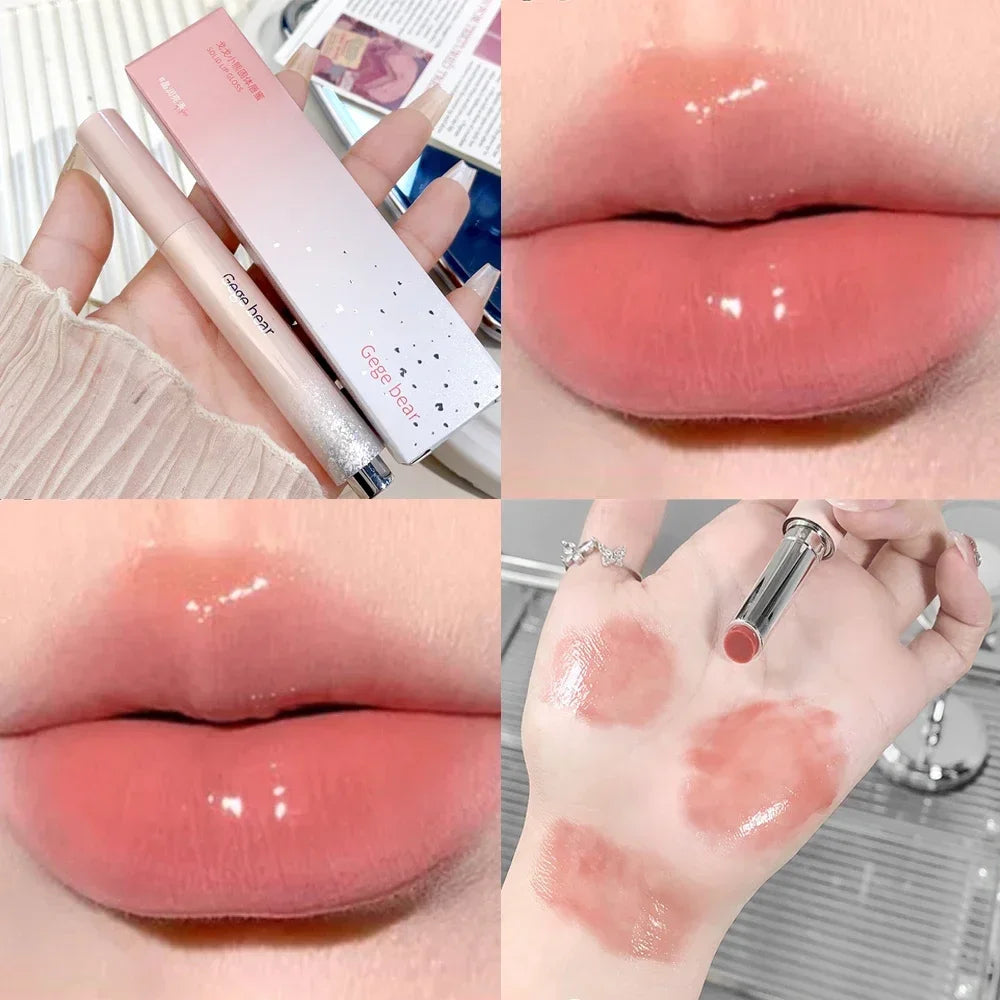 Rouge à Lèvres Jelly Transparent | Effet Miroir Hydratant - Style Coréen Ultra-Tendance