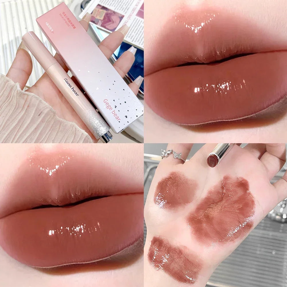 Rouge à Lèvres Jelly Transparent | Effet Miroir Hydratant - Style Coréen Ultra-Tendance