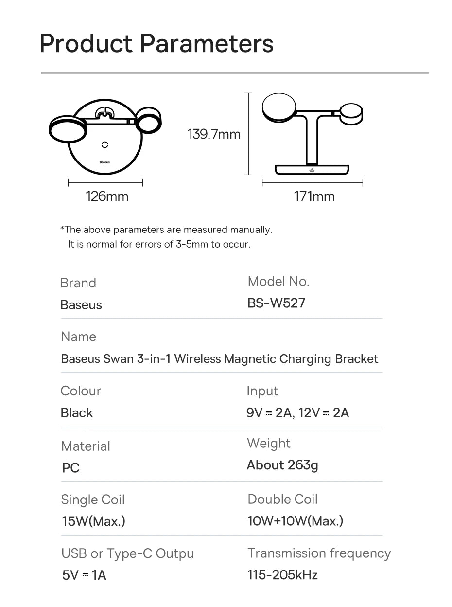 Chargeur Magnétique 3 en 1 Baseus - Recharge Rapide pour iPhone, AirPods & Apple Watch