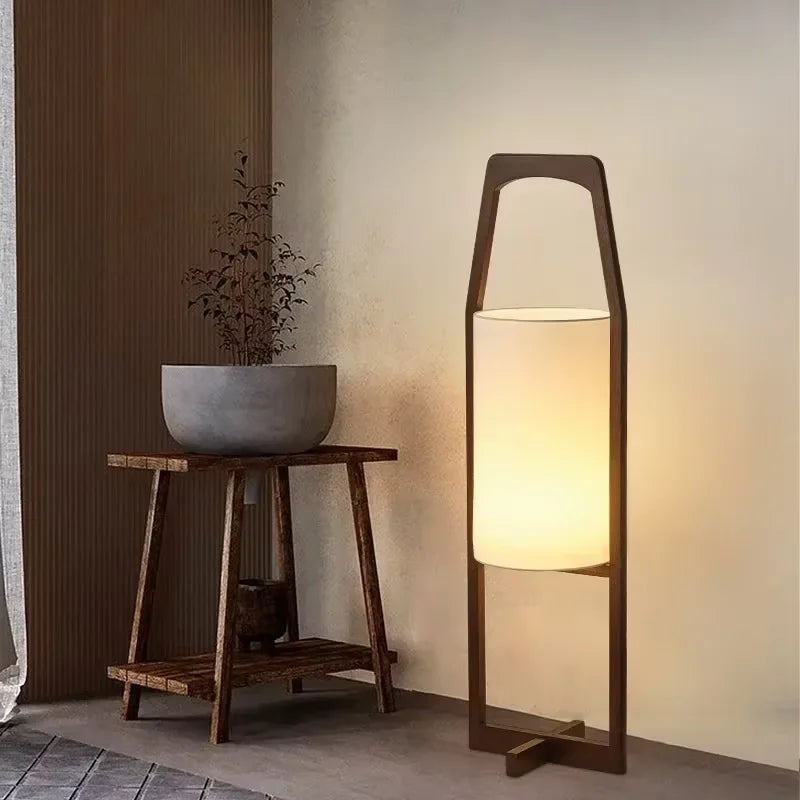 Lampadaire LED en Bois Moderne - Élégance Minimaliste pour Votre Intérieur