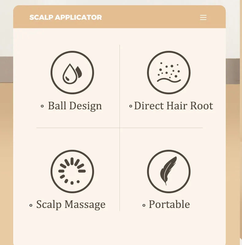 Applicateur Cuir Chevelu Portable – Massage Revitalisant et Anti-Chute de Cheveux