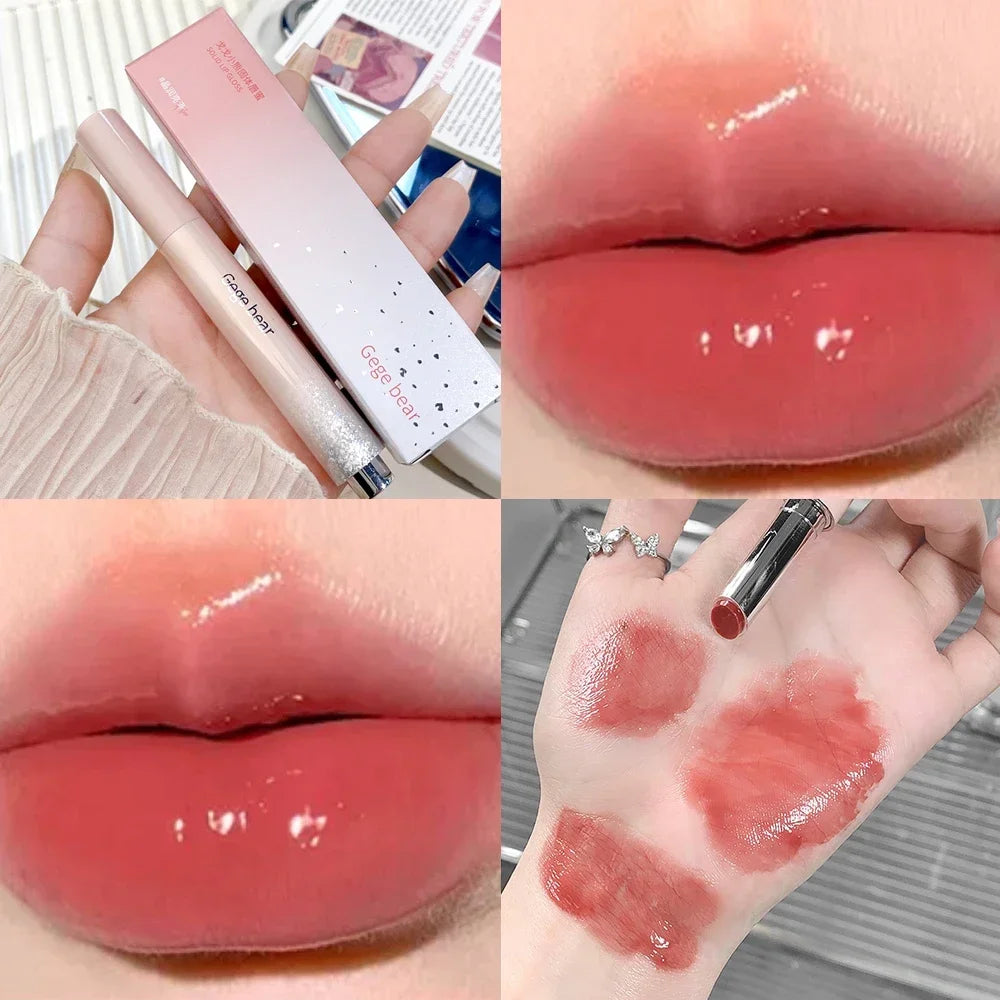 Rouge à Lèvres Jelly Transparent | Effet Miroir Hydratant - Style Coréen Ultra-Tendance