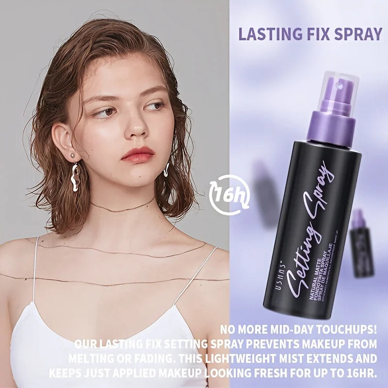 USHAS Spray Fixateur de Maquillage – Fini Mat, Longue Tenue & Imperméable