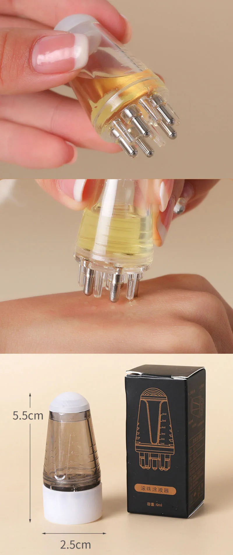 Applicateur Cuir Chevelu Portable – Massage Revitalisant et Anti-Chute de Cheveux
