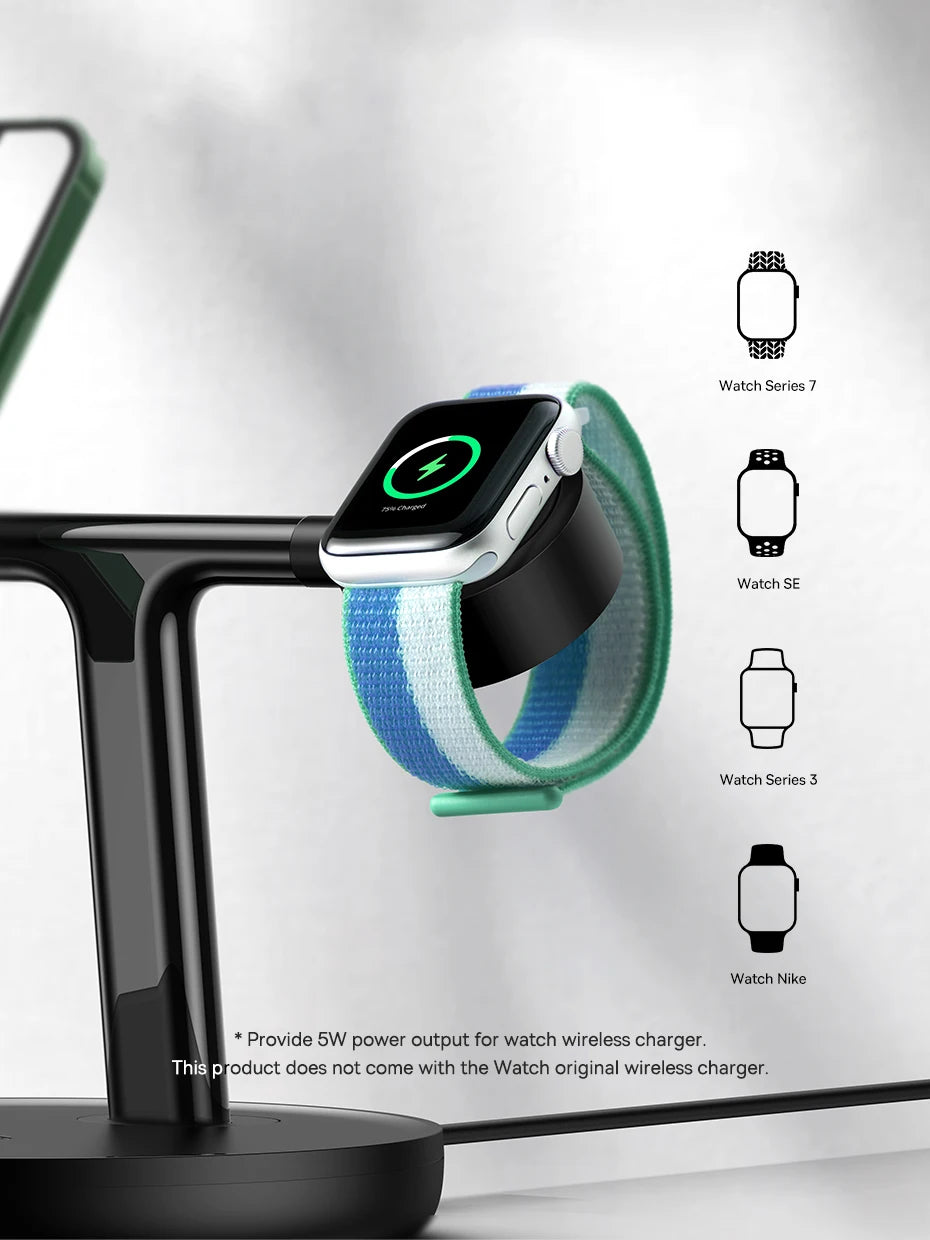 Chargeur Magnétique 3 en 1 Baseus - Recharge Rapide pour iPhone, AirPods & Apple Watch