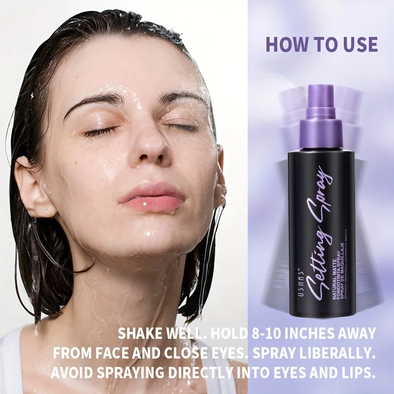 USHAS Spray Fixateur de Maquillage – Fini Mat, Longue Tenue & Imperméable