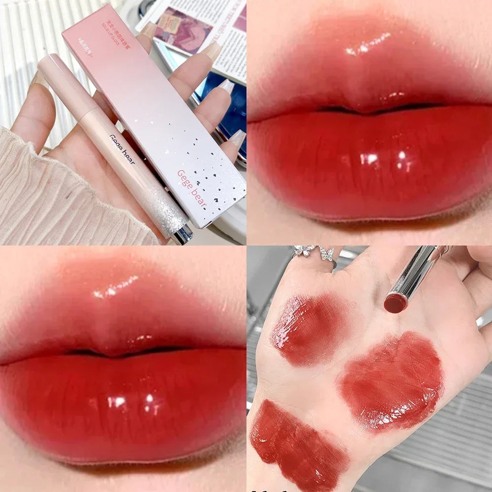 Rouge à Lèvres Jelly Transparent | Effet Miroir Hydratant - Style Coréen Ultra-Tendance