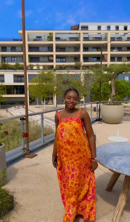 Robe longue en coton Dempé – Collection Été Prestige Africain