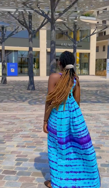 Robe longue en coton Dempé – Collection Été Prestige Africain