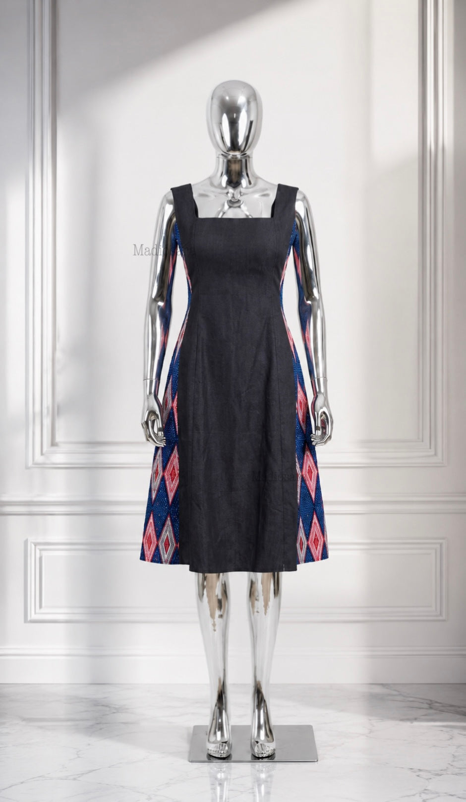 Aériale-Robe en denim &wax