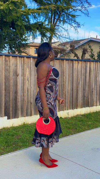 Robe Mi-Longue “Éclat du Nouvel An” – Collection Capsule