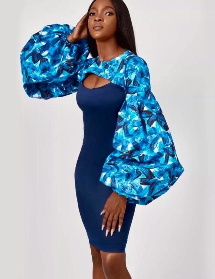 Robe courte bleu