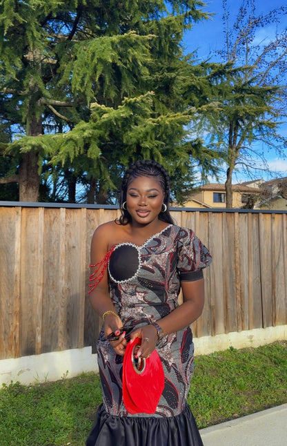 Robe Mi-Longue “Éclat du Nouvel An” – Collection Capsule