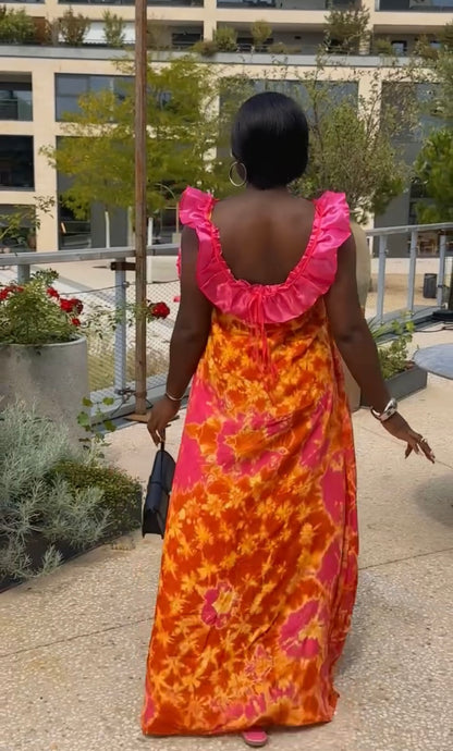 Robe longue en coton Dempé– Collection Été Prestige Africain