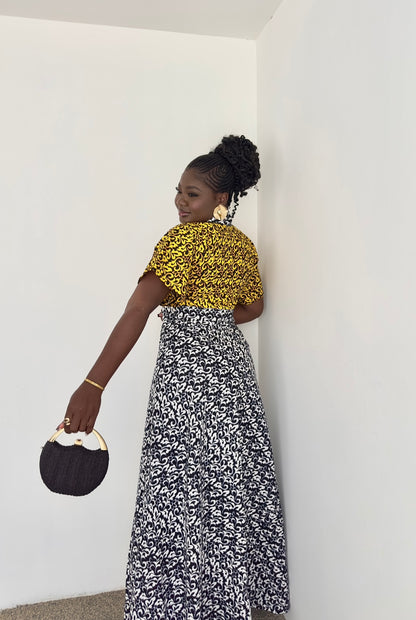 Robe Évasée Élégance Bicolore