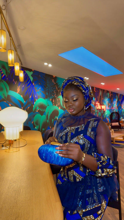 Robe longue Élégante L’Or Bleu