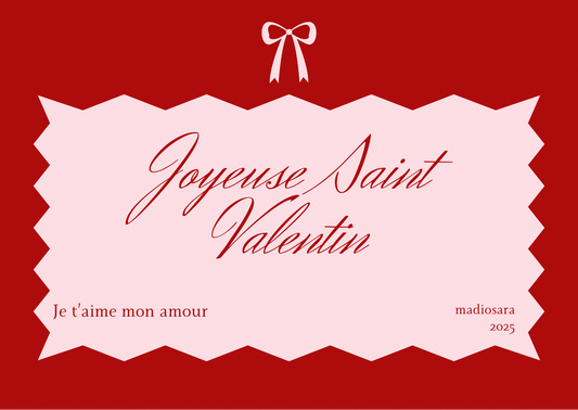 Carte cadeau spéciale Saint-Valentin madiOSARA