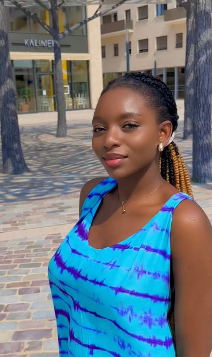 Robe longue en coton Dempé – Collection Été Prestige Africain