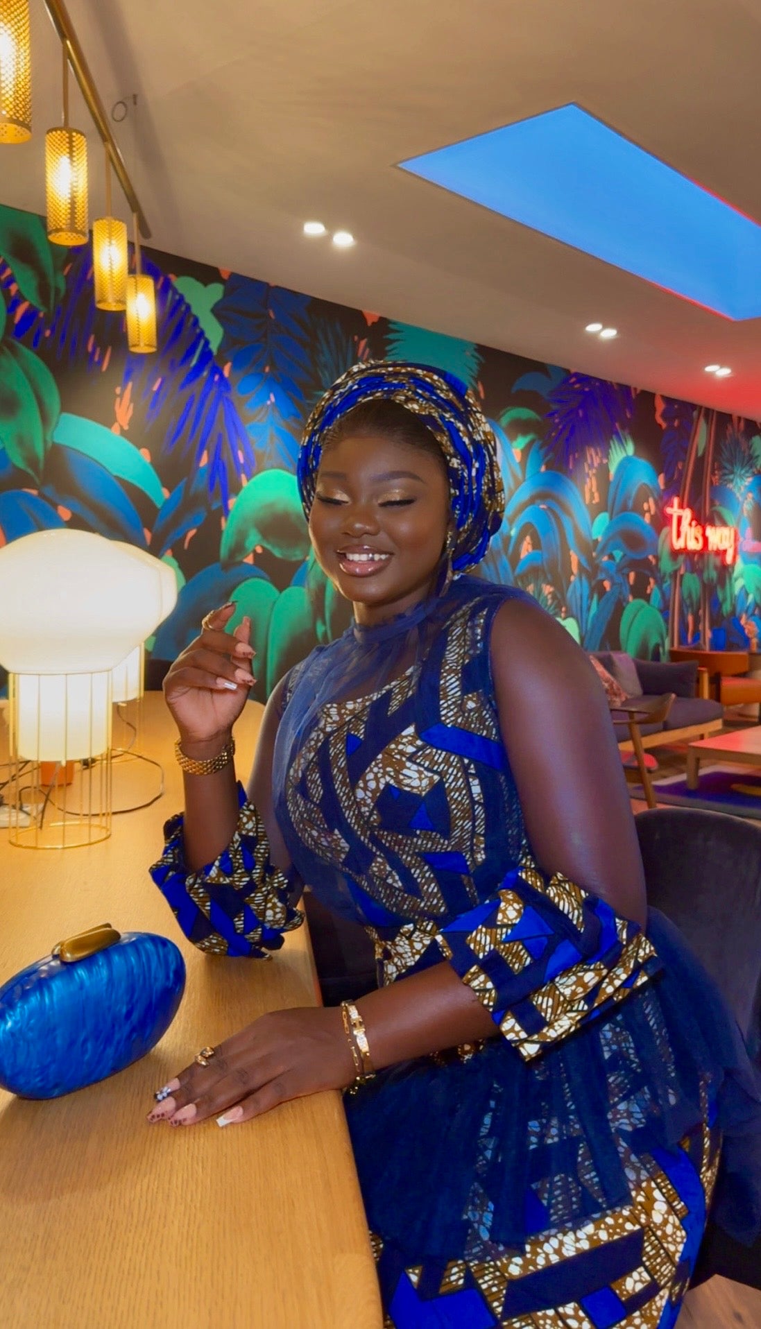 Robe longue Élégante L’Or Bleu