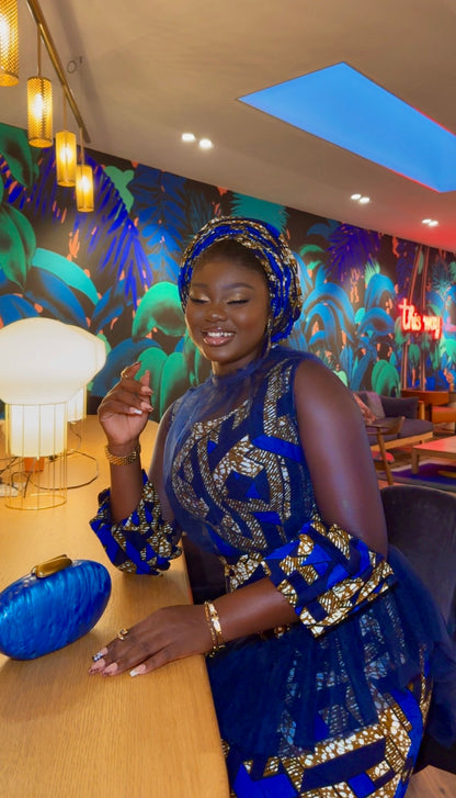 Robe longue Élégante L’Or Bleu