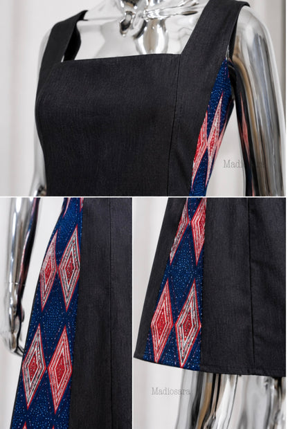Aériale-Robe en denim &wax