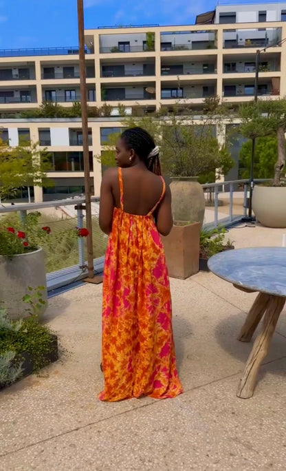 Robe longue en coton Dempé – Collection Été Prestige Africain