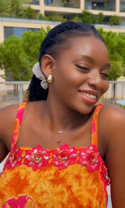 Robe longue en coton Dempé – Collection Été Prestige Africain
