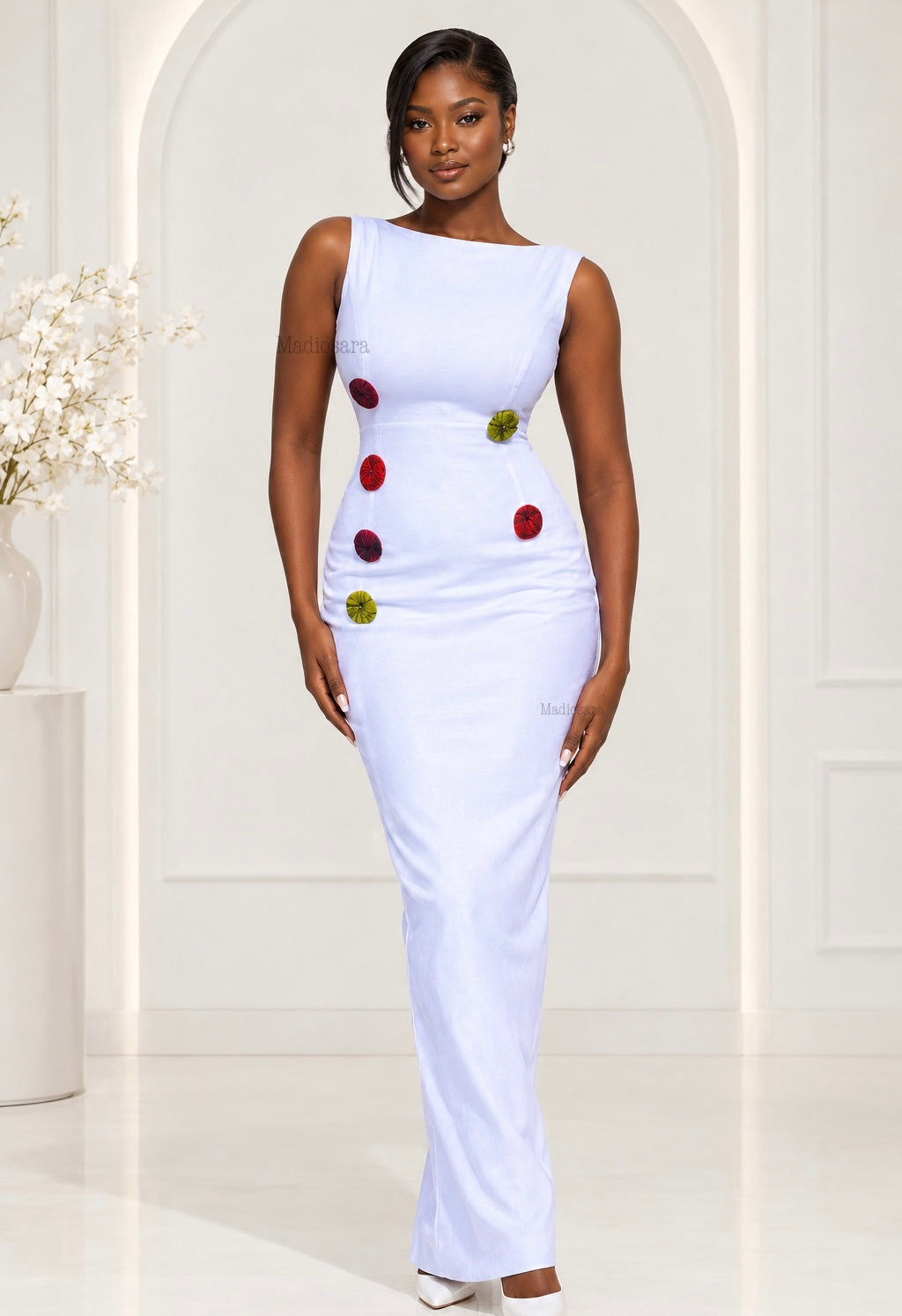 Éclat  – Robe en crêpe & wax