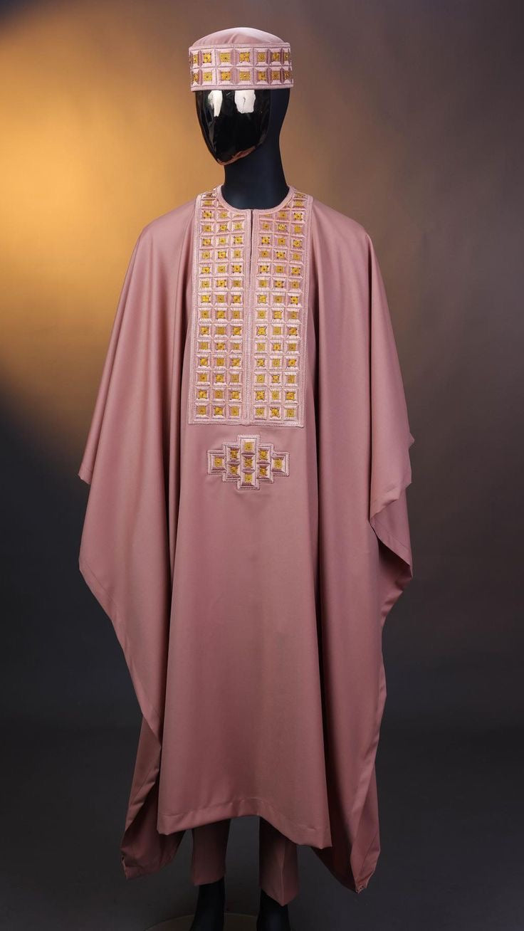 Ensemble trois pièces: boubou,chemise,Pentalon,chapeau