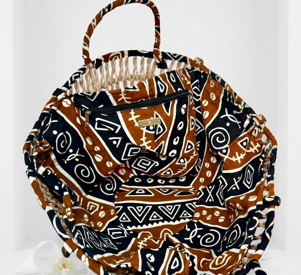 ZURI — Sac en raphia tressé