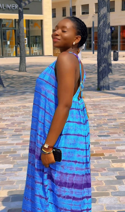 Robe longue en coton Dempé – Collection Été Prestige Africain