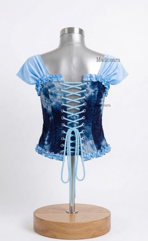 IZÉNA — Corset en Indigo