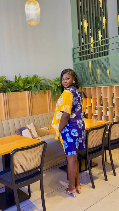 Ensemble Chemise & Short – Floral Élégance