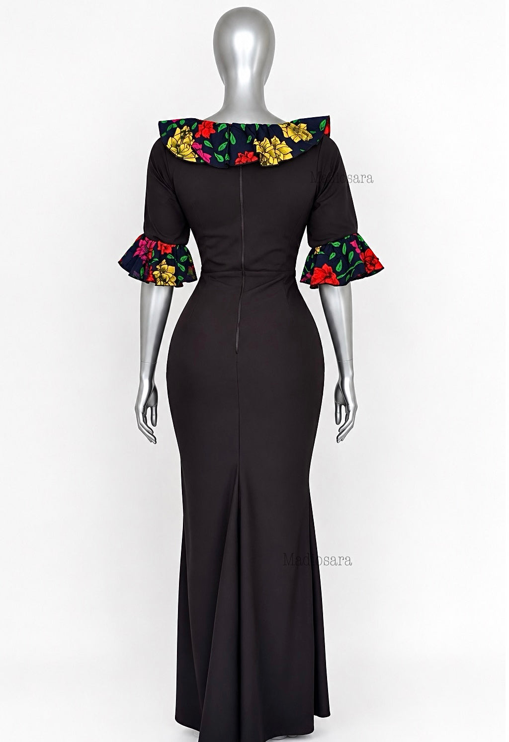 Naya – Robe en crêpe & wax