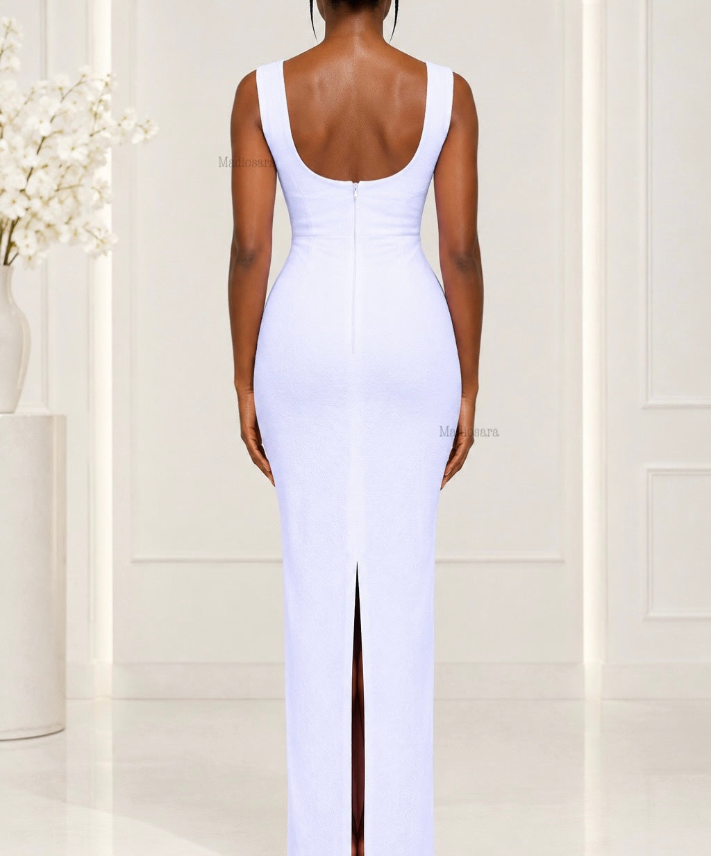 Éclat  – Robe en crêpe & wax