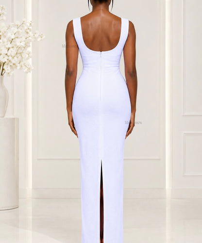 Éclat  – Robe en crêpe & wax