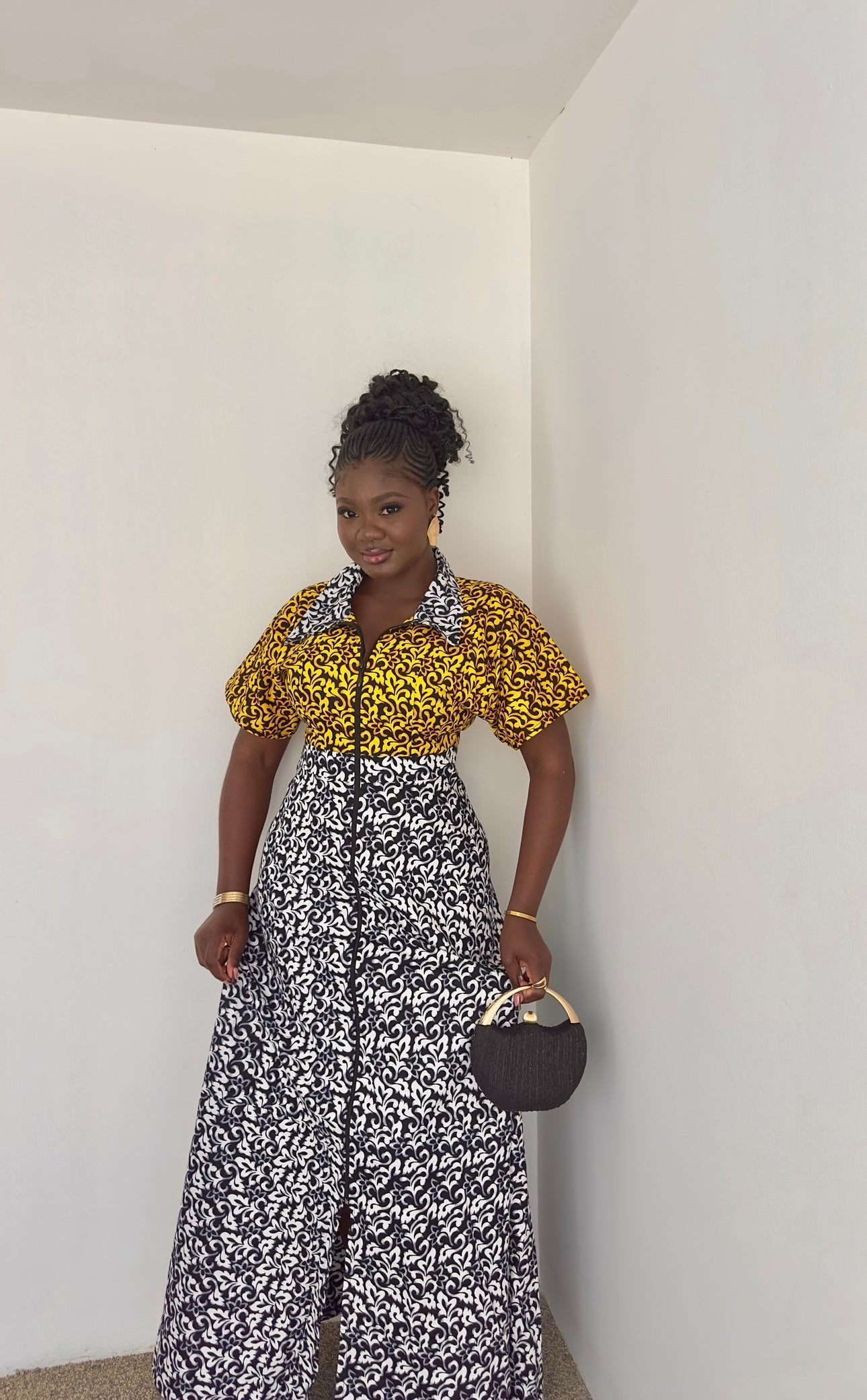 Robe Évasée Élégance Bicolore
