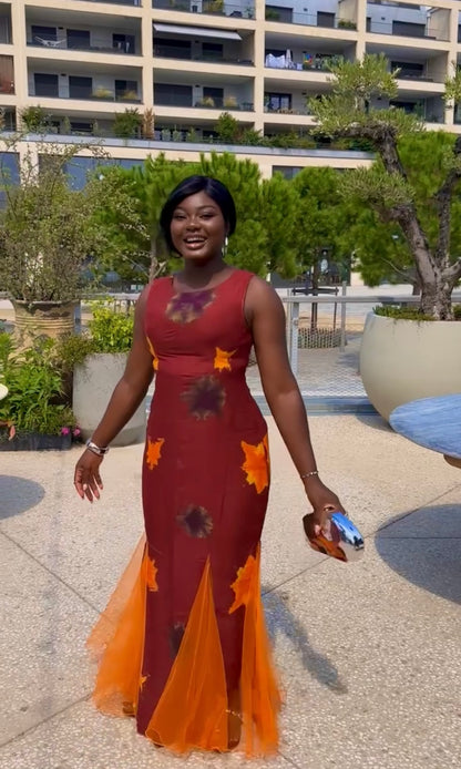 Robe longue en coton Dempé – Collection Été Prestige Africain
