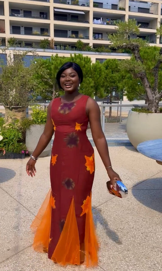 Robe longue en coton Dempé – Collection Été Prestige Africain