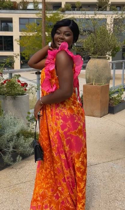 Robe longue en coton Dempé– Collection Été Prestige Africain