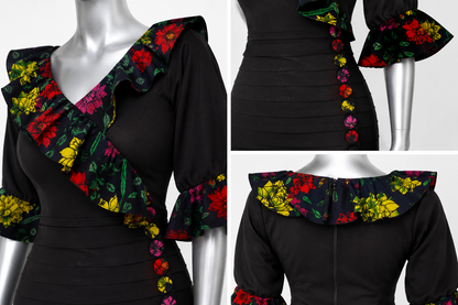 Naya – Robe en crêpe & wax