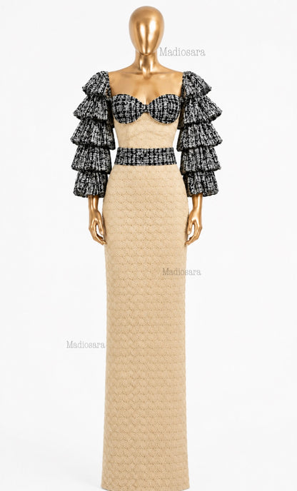 YOSRA — Robe en Dentelle et wax
