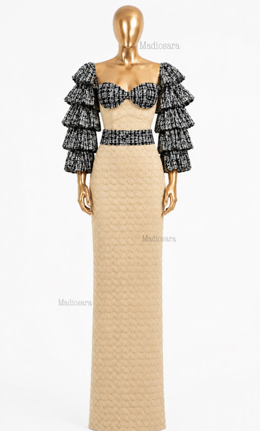 YOSRA — Robe en Dentelle et wax