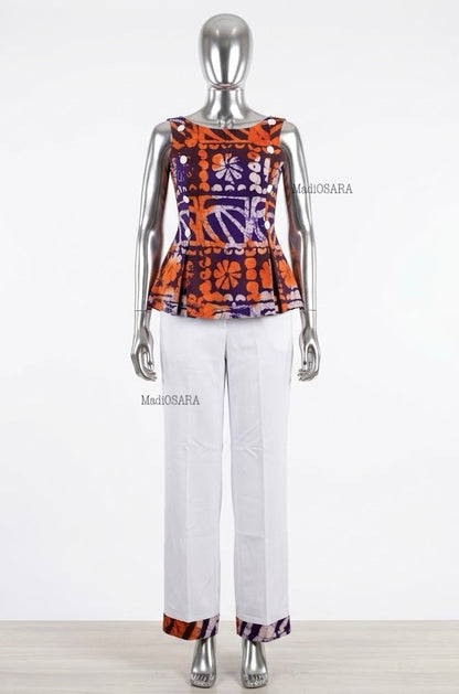 ÉVORA — Ensemble (Haut & Pantalon) wax batik