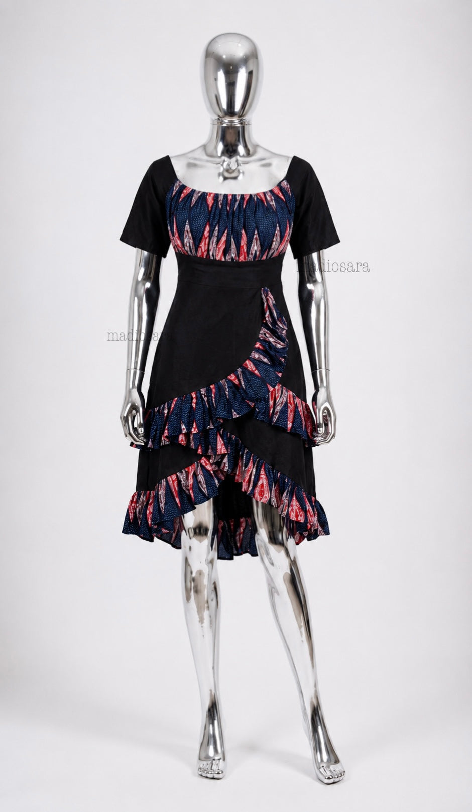 Célestiale- Robe en denim & wax | Collection Impériale