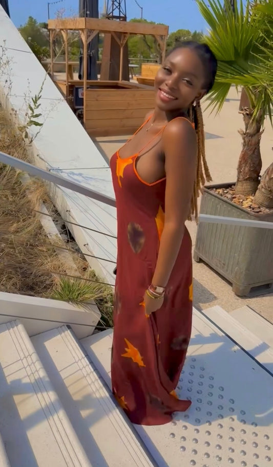 Robe longue en coton Dempé – Collection Été Prestige Africain