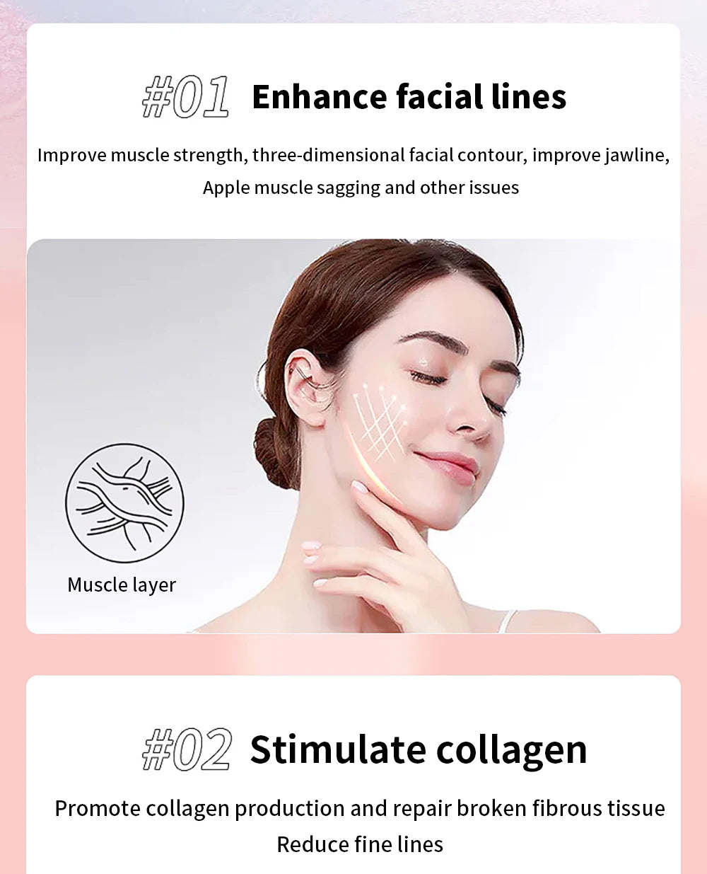 Appareil de Massage Facial 3D à Micro-Courant : Lifting, Raffermissement et Soin Anti-Âge