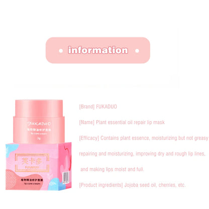 Masque de Nuit Lèvres à la Cerise - Hydratation et Éclat Coréen en 3g