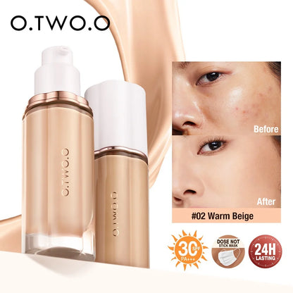 O.TWO.O Fond de Teint Liquide – Haute Couvrance, SPF30 & Fini Impeccable